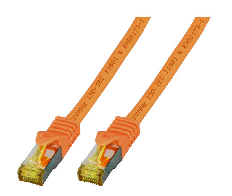 Efb-elektronik / patch cable / rj-45 (m) to rj-45 (m) / 5 m / sftp, pimf / cat 7 / booted, halogen-free, molded / orange-null