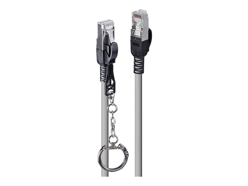 Lindy - patch cable - rj-45 (m) to rj-45 (m) - 1 m - 6 mm - s/ftp, pimf - cat 6a - halogen-free, snagless - grey-null
