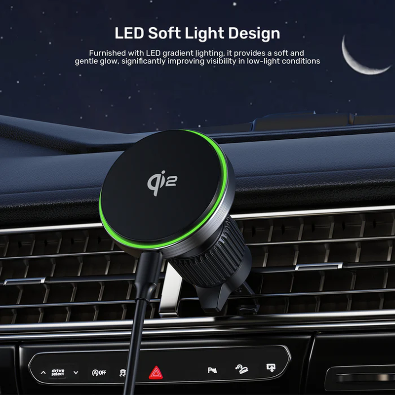 Unitek charge car wireless qi2 magnetic 15w & Airvent mount p1404a, , medium-null