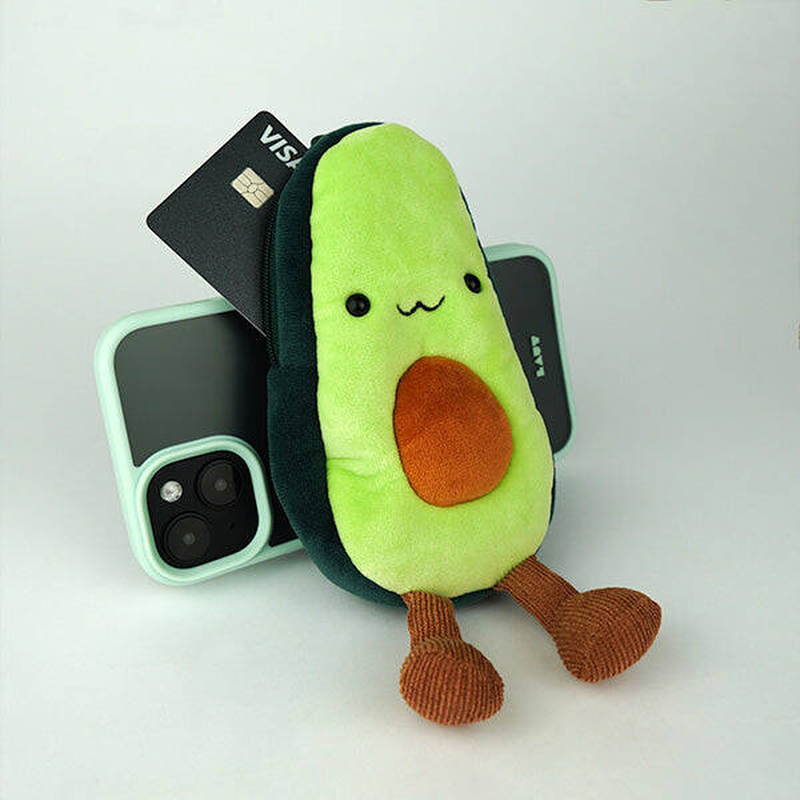 Magmoji avocado wallet for mobile phone credit card / MagSafe compatibility / plush fabric, , medium-null