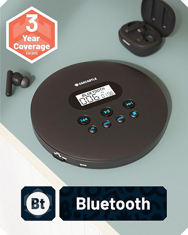 Majority oakcastle cd100 portable cd & bt player rechargeable, , medium image number null