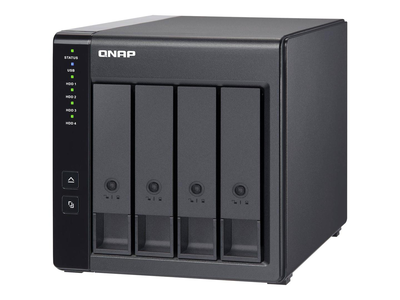 Qnap tr-004 4-bay USB 3.2 Gen 1 Type-C das hardware raid enclosure diskless for 3.5 and 2.5 inch sata drives, Black, medium