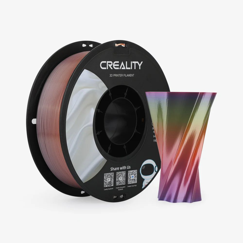 Creality cr-pla silk rainbow 3d printer filament glossy 1kg spool 1.75 mm-null
