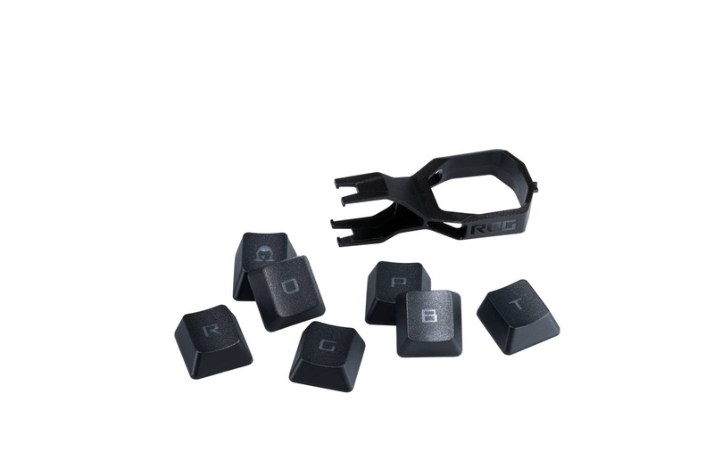 Asus rog pbt doubleshot keycap set for rog rx switches 123 keys black 90mp02p0-baua00-null
