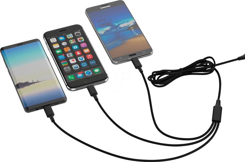 Smrter charging cable, USB-USB-c to micro USB, lightning & USB-null