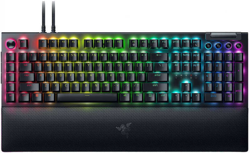 Razer blackwidow v4 pro gaming mechanical rgb keyboard yellow silent switches-null