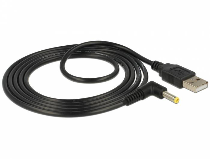 Delock 85544 USB to dc jack power cable 1.5 m | 5 v | black, , medium-null