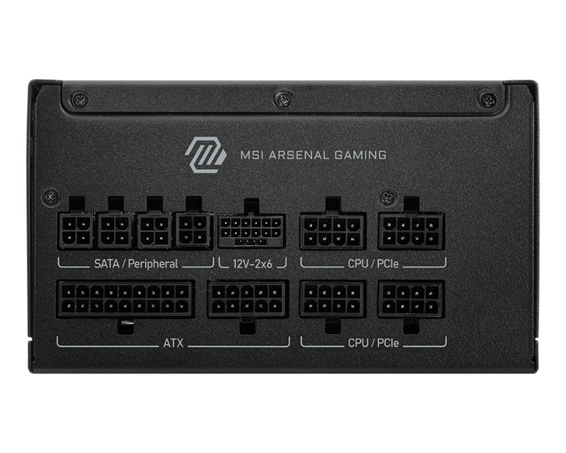 Msi mag a850gls pcie5 power supply 850w atx 3.1 80 plus gold fully modular 135mm fdb fan pcie 5.1 12v-2x6 black-null