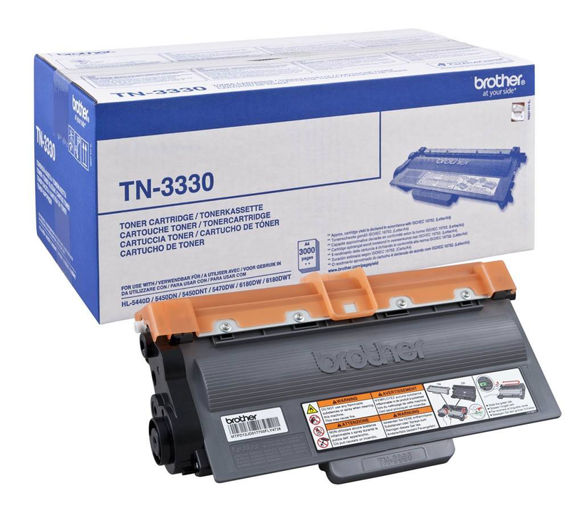 Brother tn3330 original black toner cartridge approx 3000 pages for hl-5450dn 5470dw dcp-8110dn mfc-8520dn-null