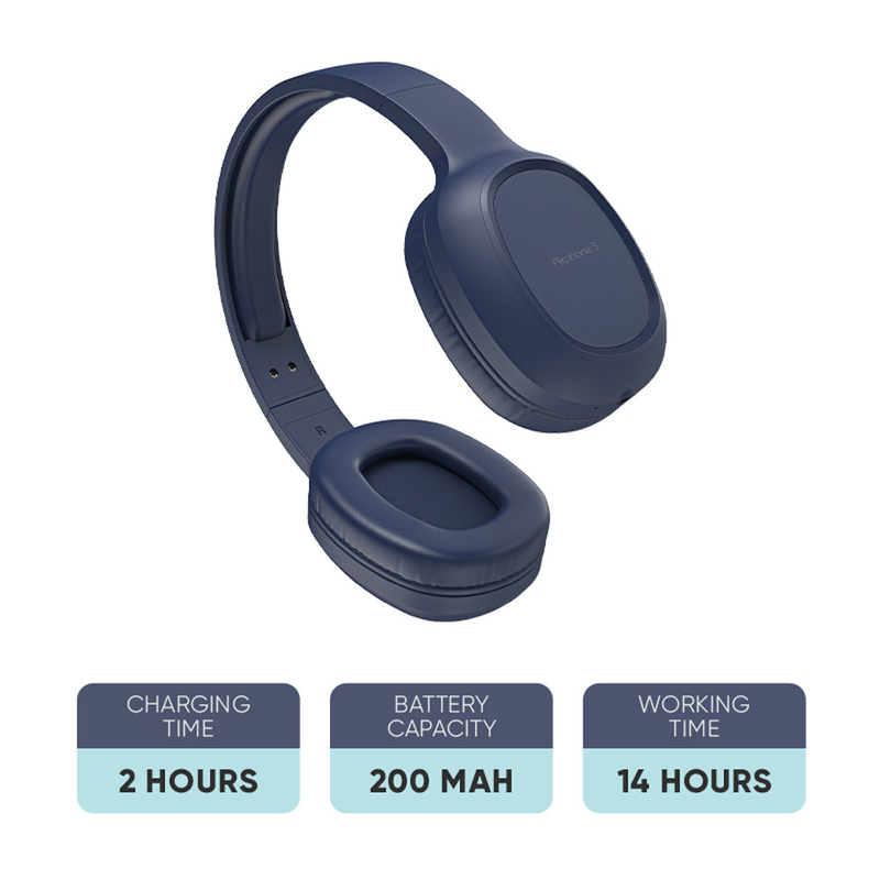 Sonicgear headphones bluetooth Airphone 3 Type-C indigo blue, , medium-null
