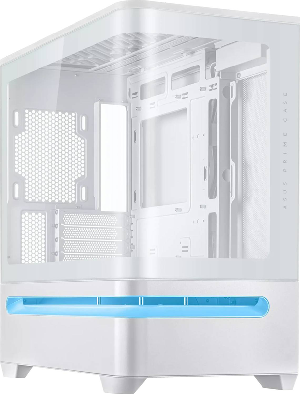 Asus prime ap202 argb microatx pc case curved tempered glass 3x 120mm argb fans GPU 420mm white-null