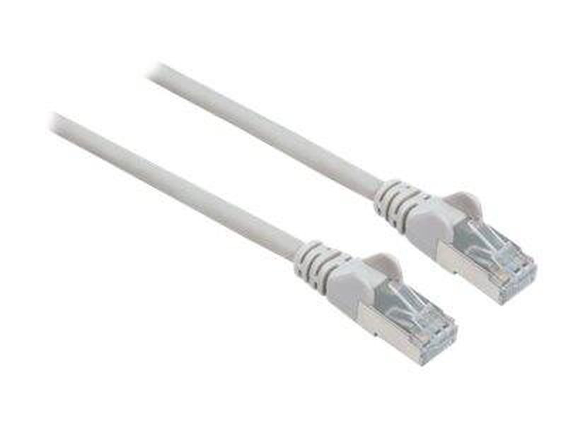 Intellinet network patch cable, cat6, 20m, grey, copper, s/ftp, lsoh / lszh, pvc, rj45, gold plated contacts, snagless, booted, polybag - patch cable - rj-45 (m) to rj-45 (m) - 20 m - sftp, pimf - cat 6 - halogen-free, molded, snagless - grey-null