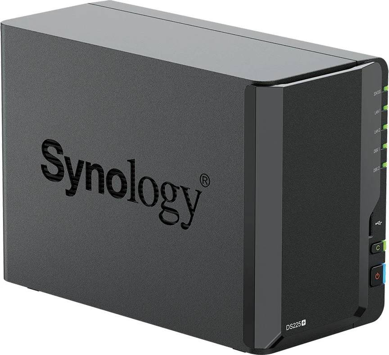 Synology diskstation ds225+ 2-bay diskless nas intel celeron j4125 quad-core 2GB ddr4 2.5GBe black-null