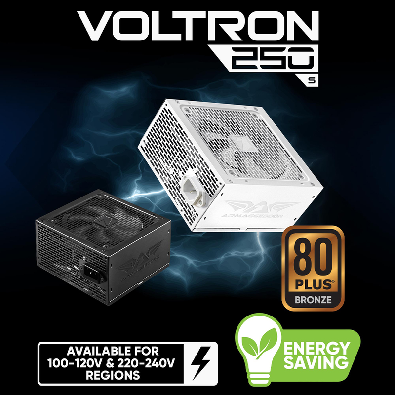 Armaggeddon gaming case m-atx aquaron nemo black (3x chroma fans & 250w 80+ psu), , medium-null