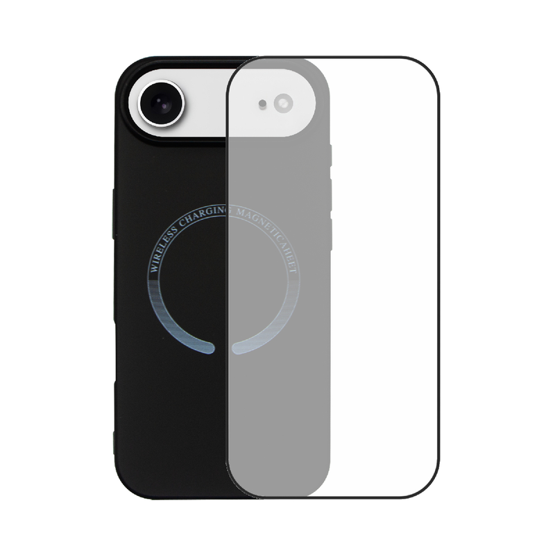 iPhone 17 Air MagSafe silicone case & full face glass black &theta;ή&kappa;&eta; &kappa;&iota;&nu;&eta;&tau;&omicron;ύ &-null