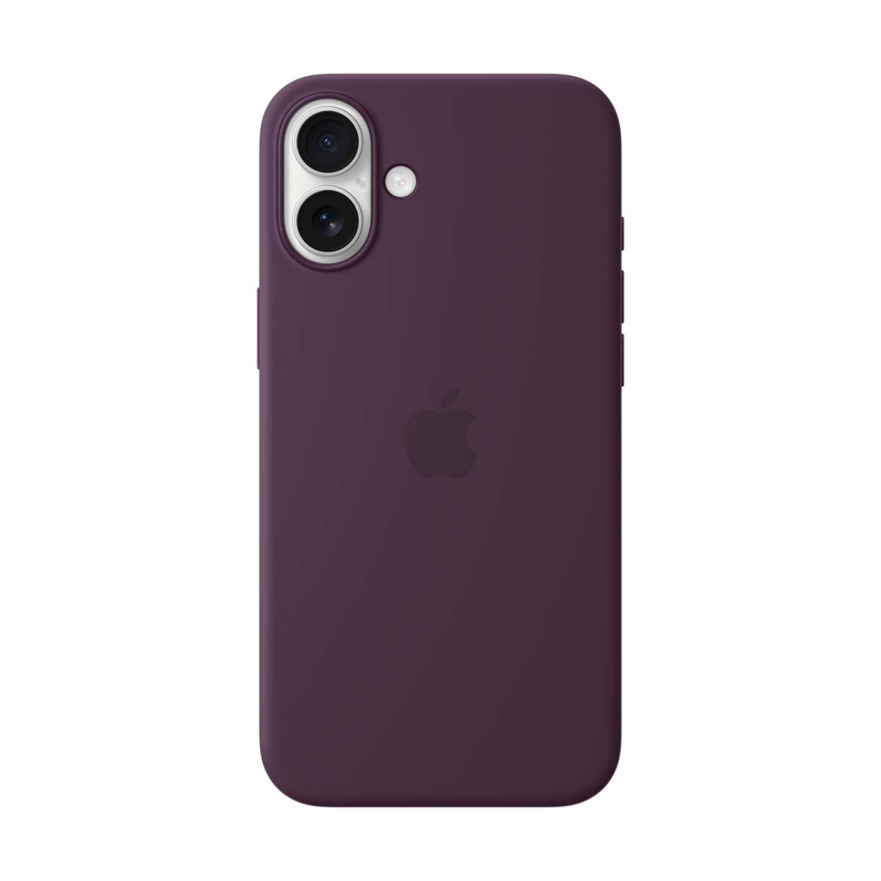 iPhone 16 plus silicone case with MagSafe plum-null