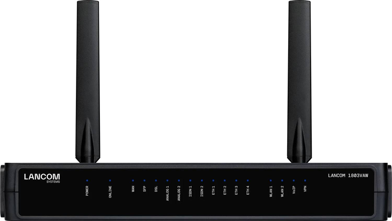 Lancom 1803vaw sd-wan vpn router vdsl modem Wi-Fi 6 dual-band 4x gigabit voip gateway 2x isdn grey-null