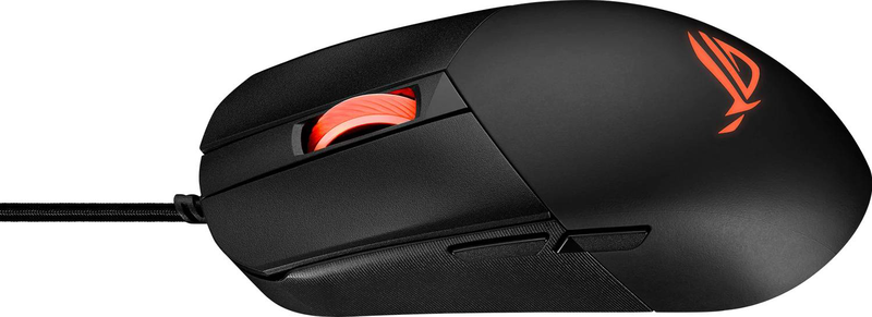 Asus rog strix impact III wired gaming mouse 12000 dpi optical 59g swappable switches paracord USB black-null