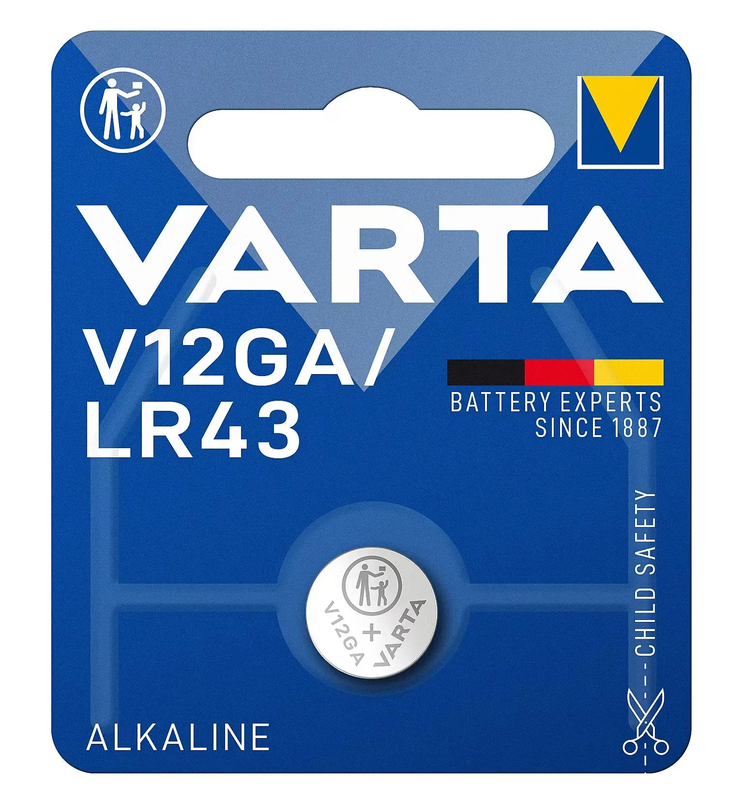 Varta v12ga / lr43 alkaline battery, , medium-null