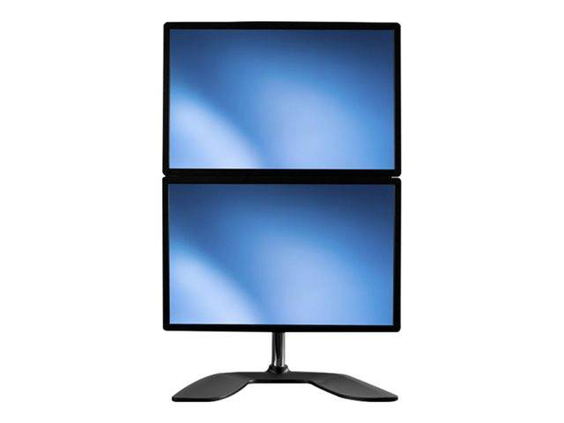 Startech.com armduovs vertical dual monitor desktop stand for 2 displays up to 27 inch 8kg black silver-null