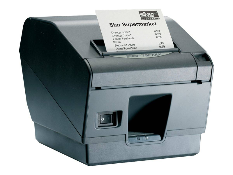 Star micronics tsp743ii-24 39442410 80mm thermal pos receipt printer 203dpi 250mm/s 2-colour auto cutter modular no interface charcoal grey-null