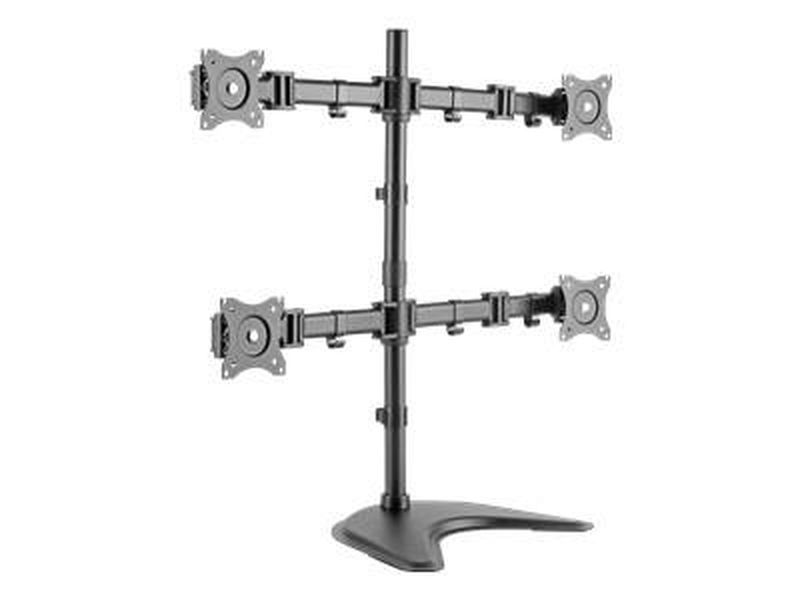 Digitus da-90364 universal quad monitor stand/clamp mount for 4 screens 15-27" 8kg vesa-null