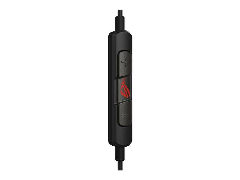 Asus rog cetra II core wired in-ear gaming earphones lsr drivers 3.5mm inline mic virtual 7.1 black red-null