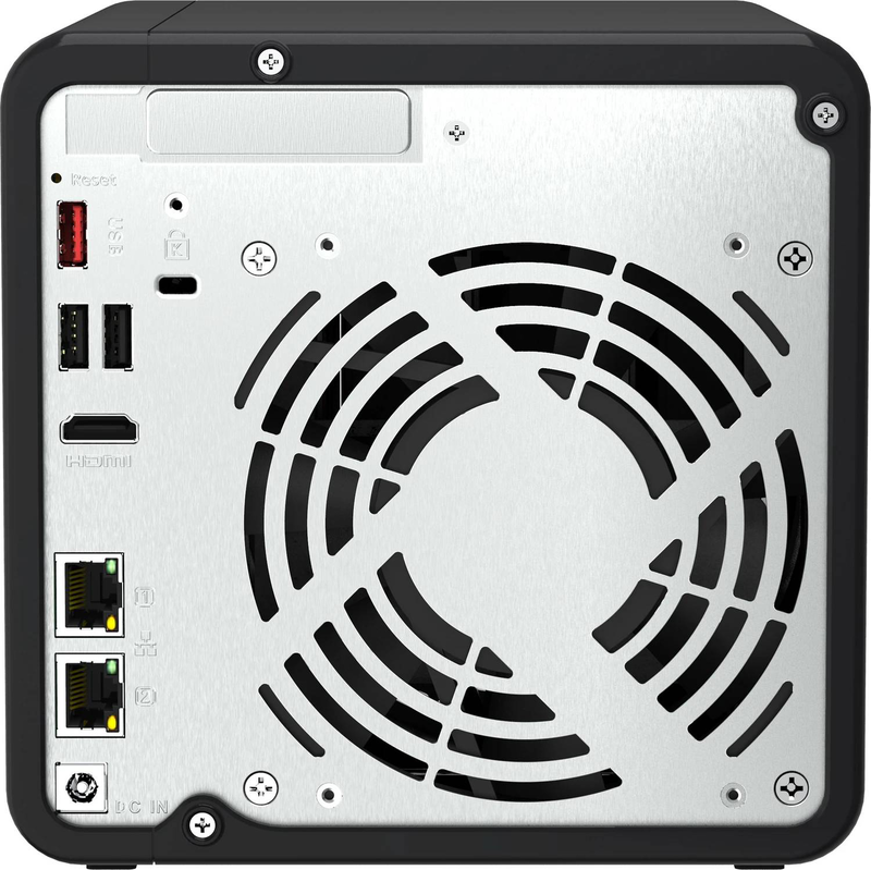 Qnap ts-464 4-bay nas intel celeron quad-core 8GB ddr4 dual m.2 nvme dual 2.5GBe 4k HDMI diskless black ts-464-8g-null