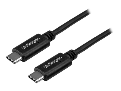 Startech.com 0.5m USB c cable / USB 2.0 / m/m / USB-c charger cable / USB 2.0 type c cable / short USB c cable (USB2cc50cm) / USB cable / USB-c (m) to USB-c (m), Black, medium