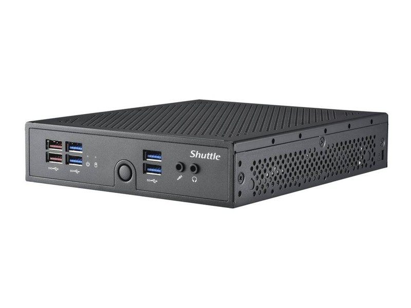 Shuttle xpc slim ds50u7 fanless barebone slim pc Intel Core i7-1355u iris xe ddr5 dual lan no ram no SSD no os black-null