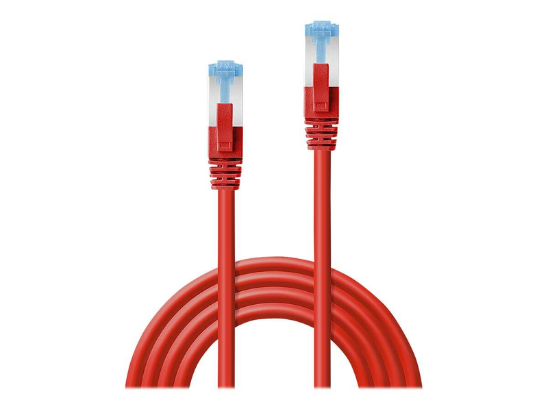 Lindy - patch cable - rj-45 (m) to rj-45 (m) - 2 m - sftp, pimf - cat 6a - halogen-free, molded, snagless - red-null