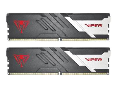 Patriot viper venom ddr5 series / ddr5 / kit / 32GB: 2 x 16GB / dimm 288-pin / 3000 mt/s / pc5-48000 / cl30 / 1.35 v / unbuffered / on-die ecc / silver, red, matte black, , medium