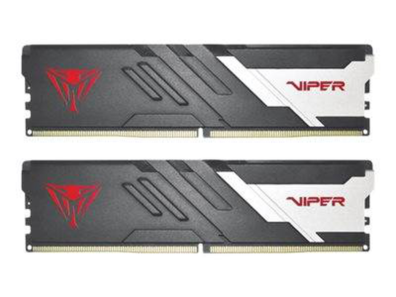 Patriot viper venom ddr5 series / ddr5 / kit / 32GB: 2 x 16GB / dimm 288-pin / 3000 mt/s / pc5-48000 / cl30 / 1.35 v / unbuffered / on-die ecc / silver, red, matte black-null