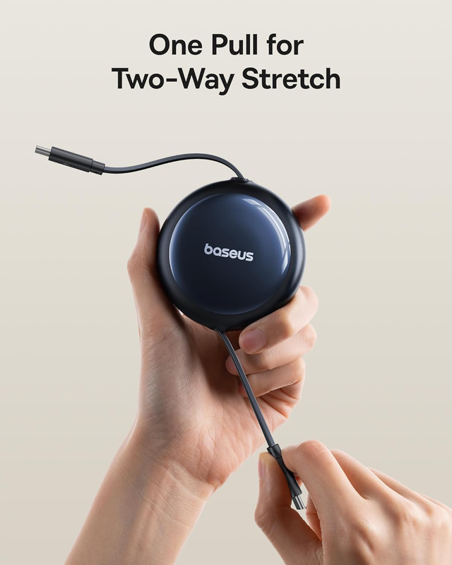 Baseus cable USB-c to USB-c nomos retractable cable 100w 1.5m, , medium-null