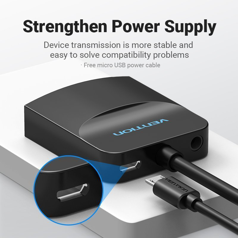 Vention converter vga+audio to HDMI & USB power 0.5m acnbd, , medium-null
