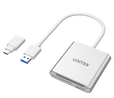 Unitek y-9313d USB-a/c 3.0 aluminium sd/micro sd/cf card reader, , medium