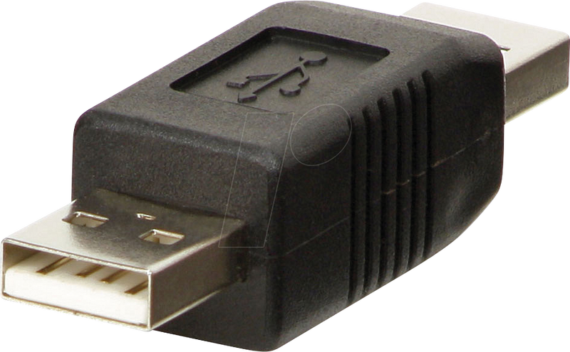 Lindy - USB Gender changer - USB (m) to USB (m) - black-null
