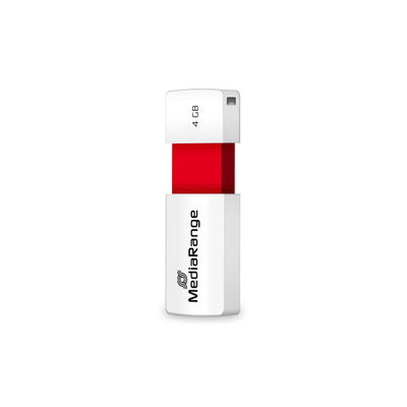 Mediarange USB flash drive, color edition, red, 4GB-null