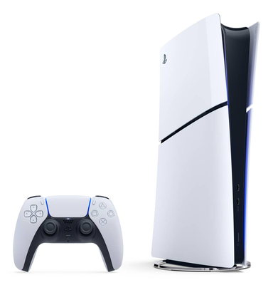 Sony playstation 5 (model group - slim) digital edition, playstation 5, black, white,, , medium