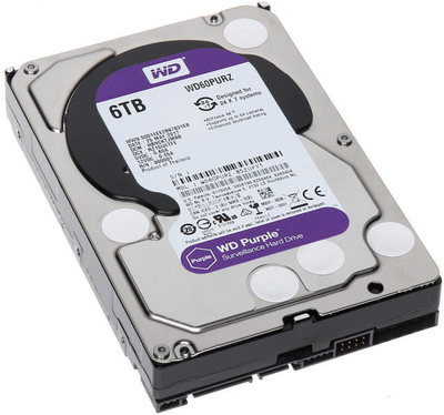 Wd 6TB purple surveillance HDD - sata 6GB/s, 64 mb, , medium