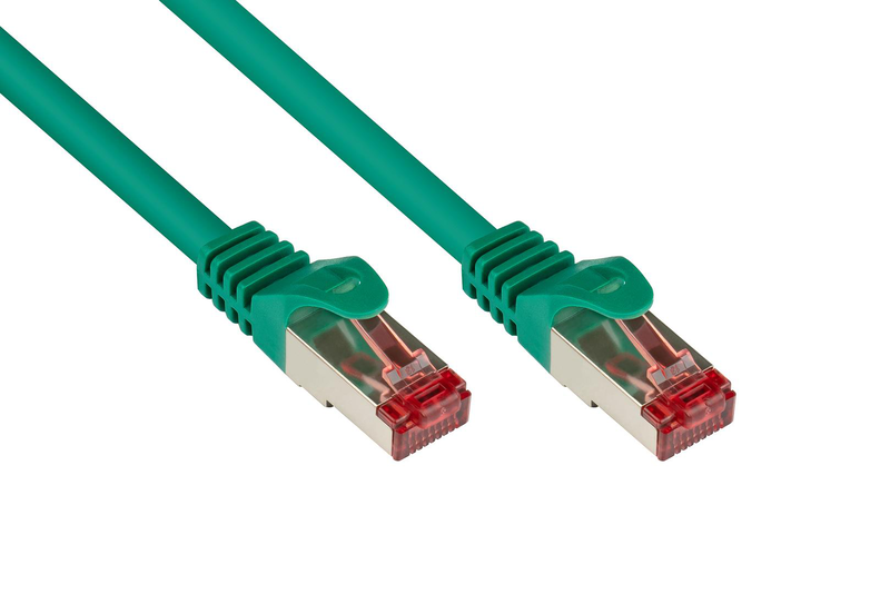 Good connections cat6 s/ftp rj-45 patch cable 0.15 m green-null