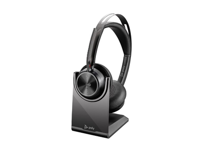 Poly voyager focus 2 microsoft teams certified USB-c-c headset +USB-c/a adapter +charging stand (9t9j6aa), , medium