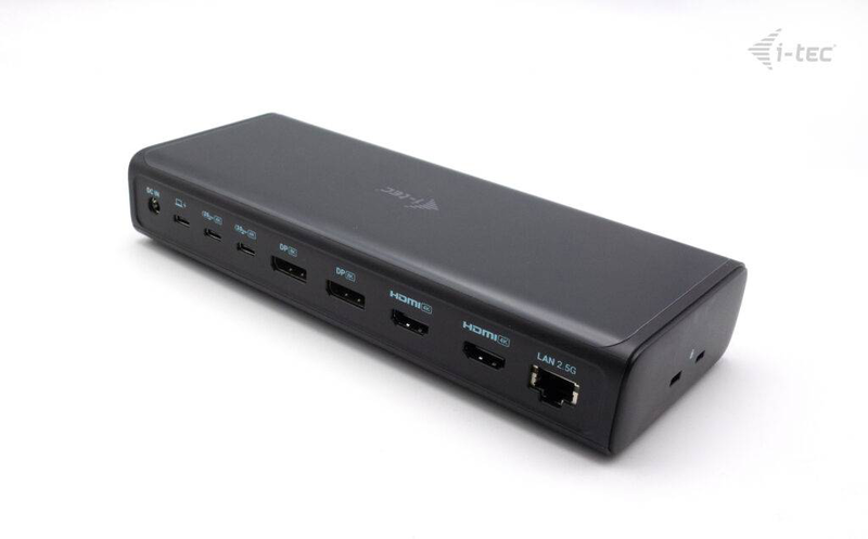 I-tec ca6monitordockpd USB-c docking station 6x 4k60 displaylink 2x HDMI 2x dp 2x USB-c 2.5GBe 140w pd black-null