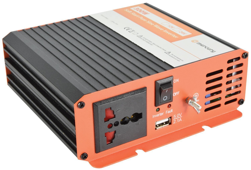 Mercury 12vdc 300w pure sine wave inverter+USB 652.100uk, , medium-null