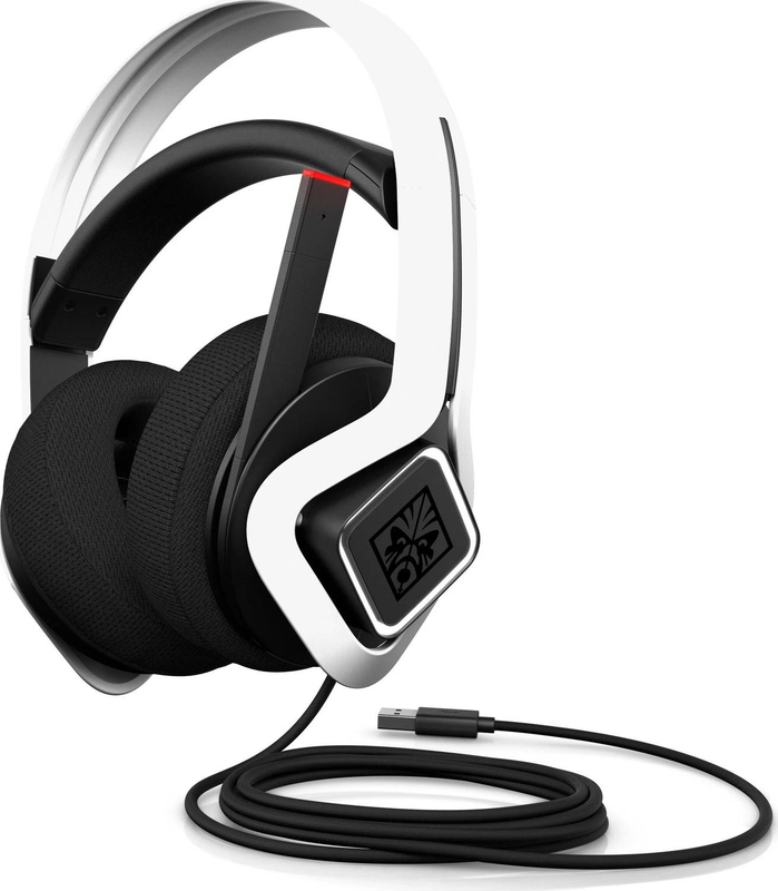 Omen by hp mindframe prime wired USB gaming headset 6mf36aa frostcap cooling 40mm 7.1 surround flip-to-mute white-null