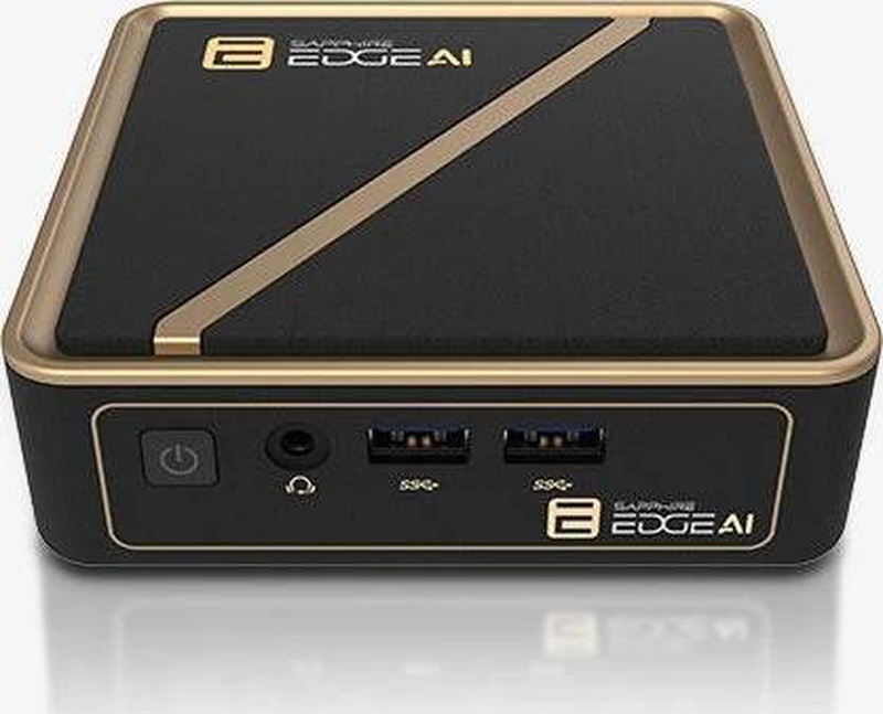 Sapphire edge ai 340 barebone mini pc AMD ryzen ai 5 340 radeon 840m copilot+ ddr5 Wi-Fi 6e no ram no SSD no os black-null