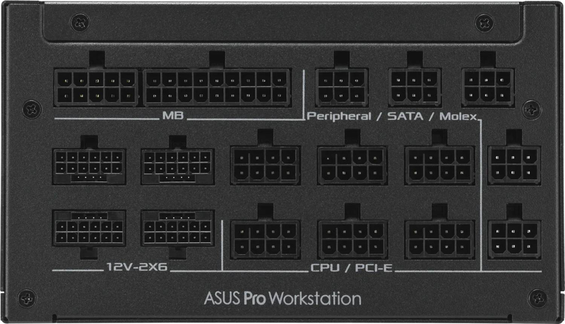 Asus pro ws 3000w platinum psu atx 3.1 pcie 5.1 80+ platinum modular quad 12v-2x6 ai workstation black-null