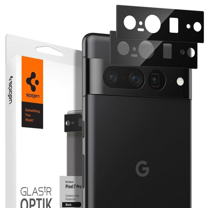 Product image: Spigen optik.tr 2-pack camera protector google pixel 7 pro black, , medium-null