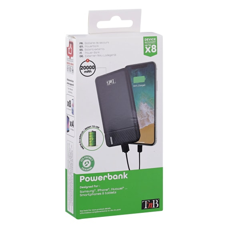 Tnb power bank 20000mAh 10w with 2 ports, , medium-null