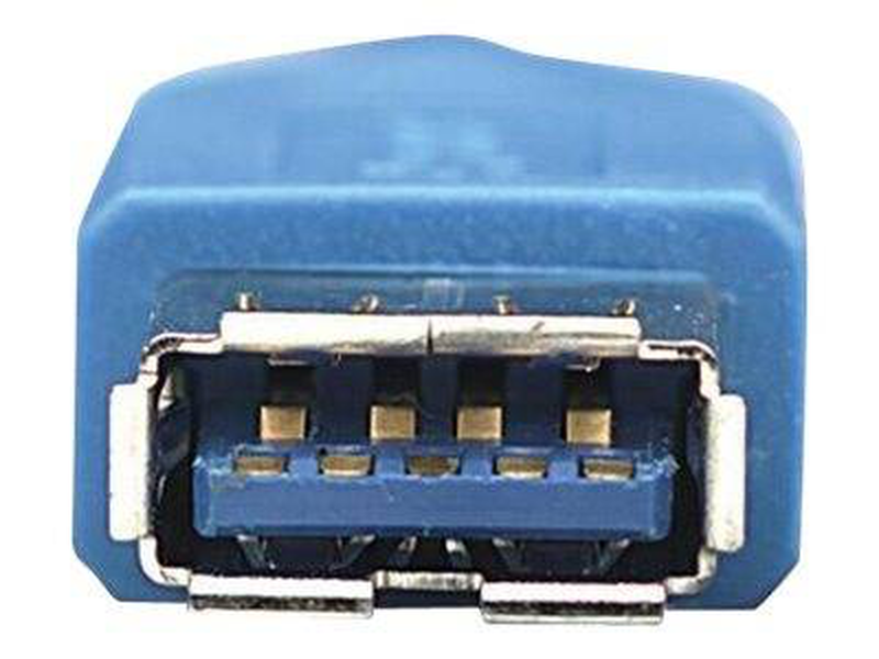 Techly - USB extension cable - USB type a (m) to USB type a (f) - USB 3.0 - 1 cm - molded - blue-null